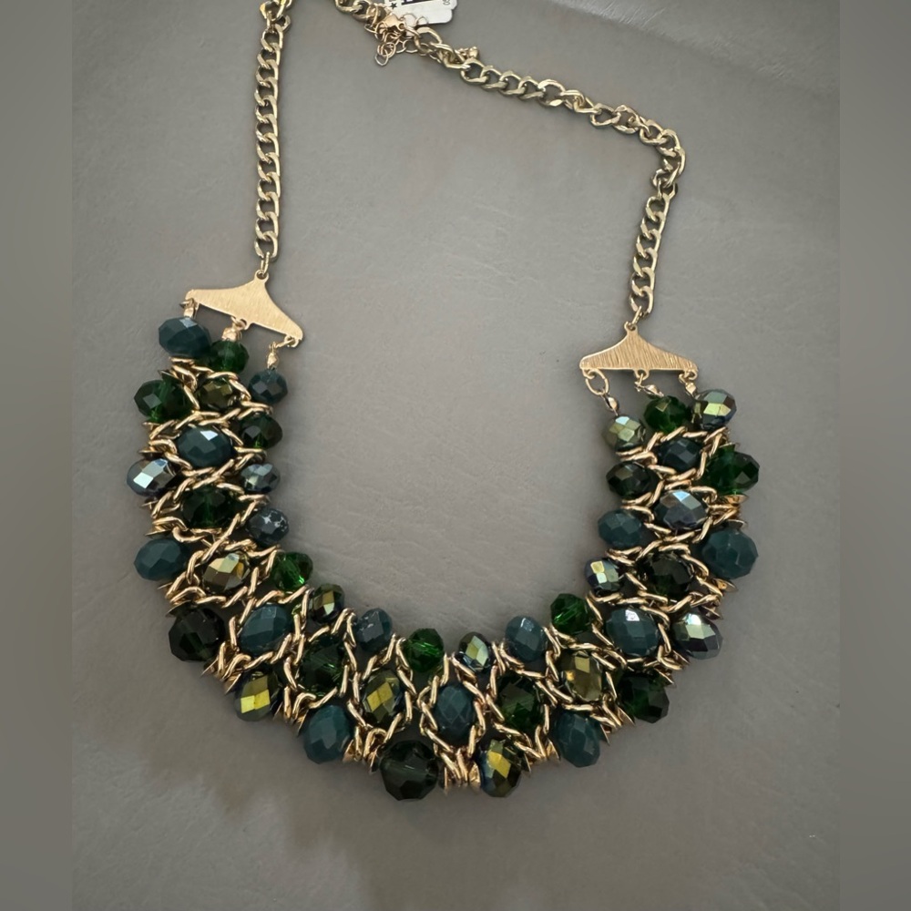 NWT Emerald Taxicab crystal necklace - Picture 5 of 6